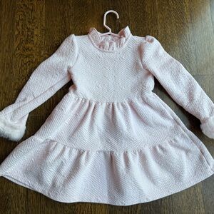 Janie and Jack Light Pink Quilted Dress